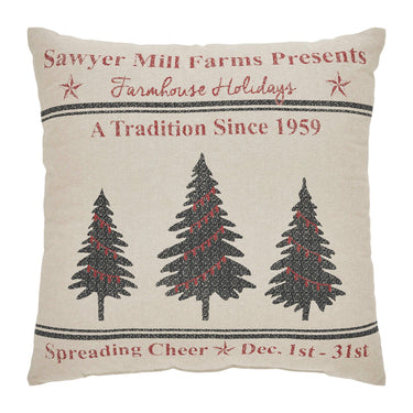 Sawyer Mill Holiday Tree Pillow 18x18 - The Fox Decor